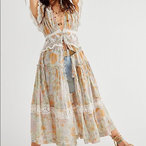 FREE PEOPLE Field of dreams top/dress ivory - Picture 3 of 8